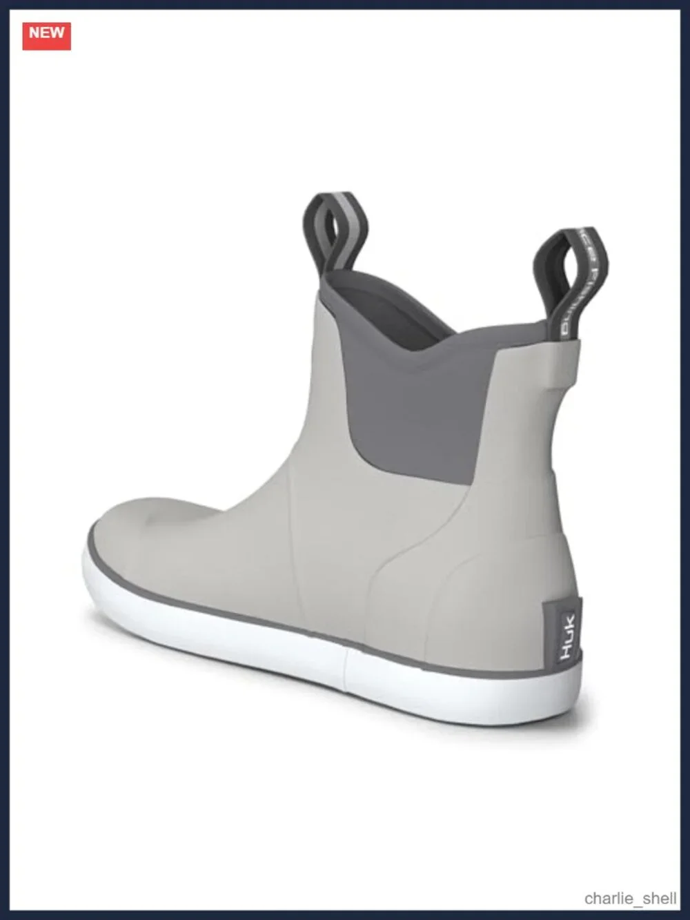 Men's Waterproof Rubber Neoprene Fishing & Deck Boots Mid-Calf Pull-On